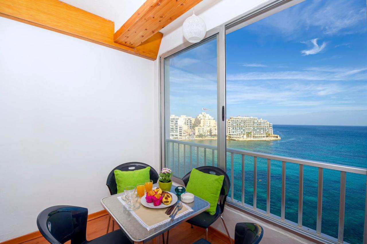 Spinola Bay Top Floor Seafront 3 Bedroom Apartment With Panoramic Sea Views - By Getawaysmalta Saint Julian's Exteriér fotografie