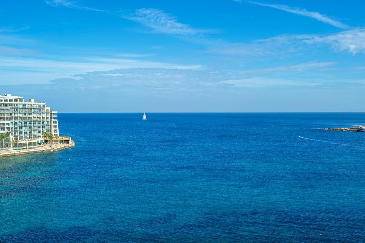 Spinola Bay Top Floor Seafront 3 Bedroom Apartment With Panoramic Sea Views - By Getawaysmalta Saint Julian's Exteriér fotografie