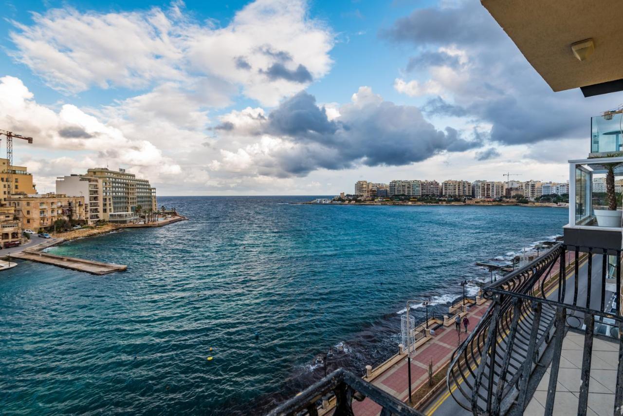 Spinola Bay Top Floor Seafront 3 Bedroom Apartment With Panoramic Sea Views - By Getawaysmalta Saint Julian's Exteriér fotografie