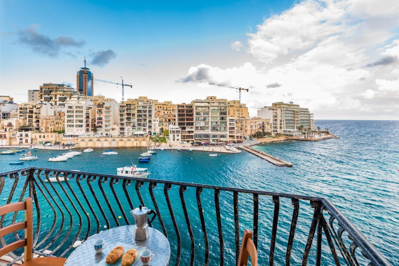 Spinola Bay Top Floor Seafront 3 Bedroom Apartment With Panoramic Sea Views - By Getawaysmalta Saint Julian's Exteriér fotografie