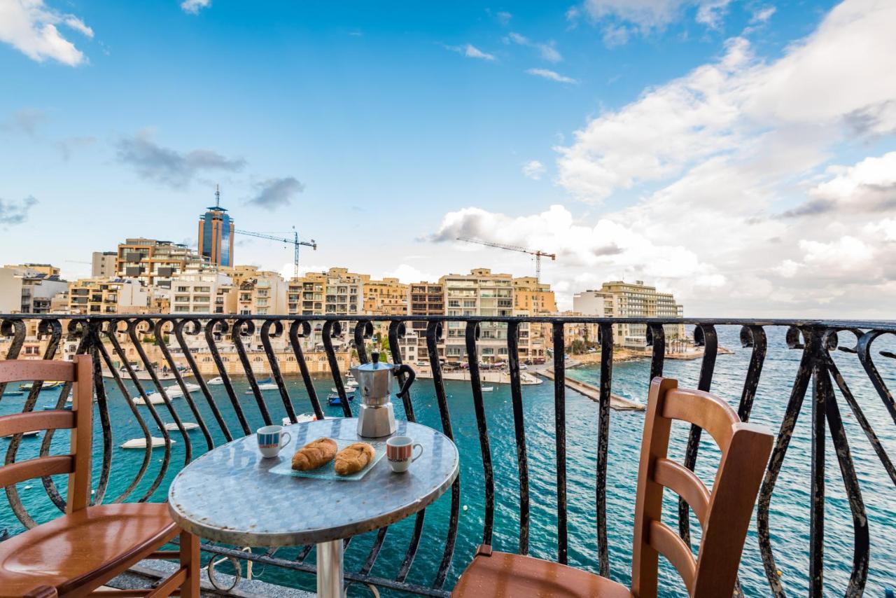 Spinola Bay Top Floor Seafront 3 Bedroom Apartment With Panoramic Sea Views - By Getawaysmalta Saint Julian's Exteriér fotografie